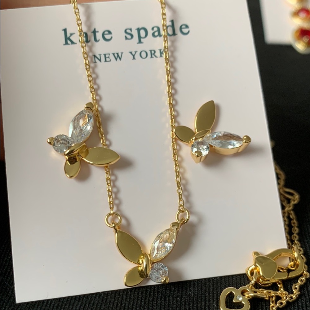 Kate Spade Gold Butterfly Jewelry Set